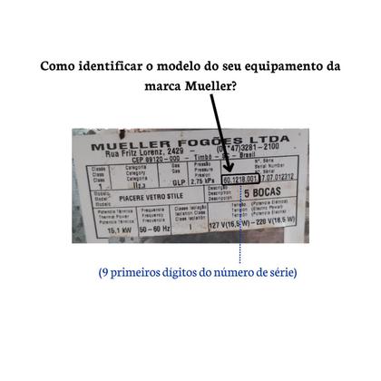 Imagem de Base Queimador Difusor Tripla Chama 13,5cm Fogão Mueller Piacere Vetro Decorato Maggiore Original