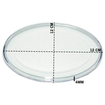Imagem de Base Redonda Acrílica 12cm Para Biscuit Com Bordas - 2 Uni