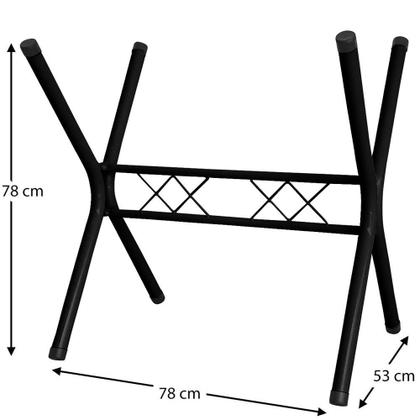 Imagem de Base Retangular Para Mesa De Jantar 120cm Pés De Mesa Reforçado Para Tampos Granito Mármore Madeira