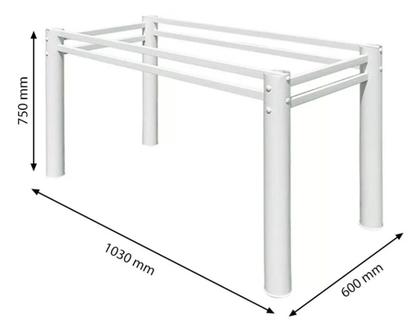 Imagem de Base Retangular Para Mesa Jantar Branco1.20mt