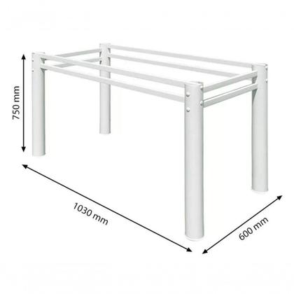 Imagem de Base Retangular Para Mesa Jantar Branco1.20Mt