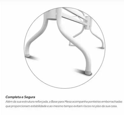 Imagem de Base Retangular Para Mesa Vidro Pedra Madeira Gab02