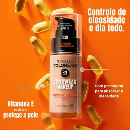Imagem de - Base Revlon Colorstay 320 True Beige Para pele mista ou oleosa Longa Duração