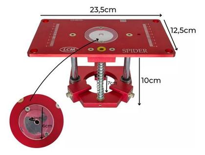 Imagem de Base Spider Para Tupia Laminadora Invertida Lcm