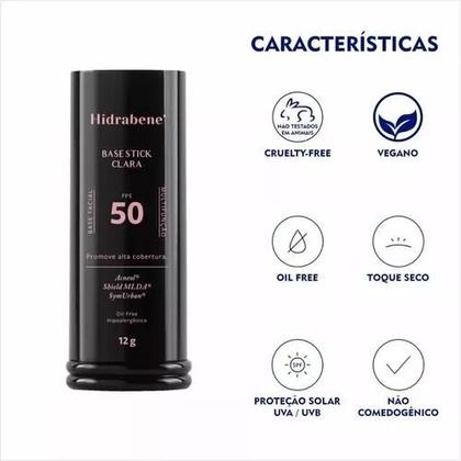 Imagem de Base Stick Hidrabene Fps 50 Toque Aveludado Matte Base Clara