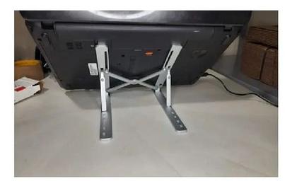 Imagem de Base Suporte Alumínio Portátil Mesa Para Pc Notebook Cor Prateado
