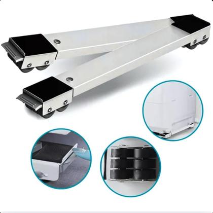 Imagem de Base Suporte com Rodinhas Ajustáveis para Geladeira e Máquina