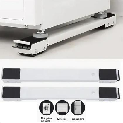 Imagem de Base Suporte com Rodinhas Ajustáveis para Geladeira e Máquina