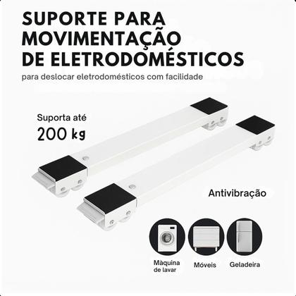 Imagem de Base Suporte com Rodinhas para Fogão, Geladeira e Máquinas