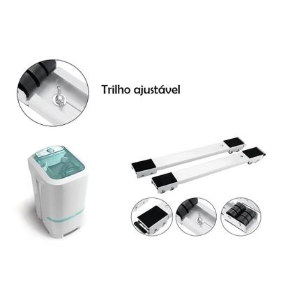 Imagem de Base Suporte Com Rodinhas Para Geladeira Fogão Maquina De Lavar Sofá Móvel