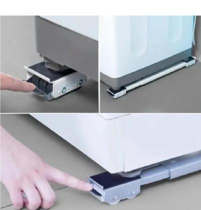 Imagem de Base Suporte Com Rodinhas Para Geladeira Fogão Maquina De Lavar Sofá Móvel