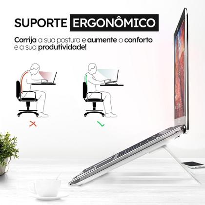 Imagem de Base Suporte Ergonômico Notebook Tablet Apoio Mesa Universal