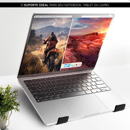 Imagem de Base Suporte Ergonomico para Notebook Apoio Mesa Portátil Corrige Postura Conforto Home Office