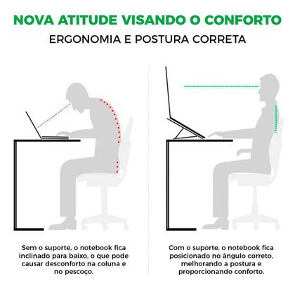 Imagem de Base Suporte Ergonômico Para Notebook netbook Tablet Dobrável