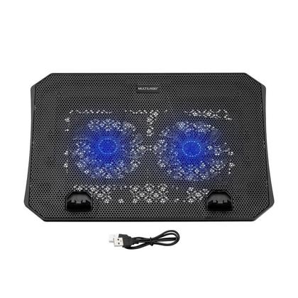 Imagem de Base suporte Notebook Gamer Ac392 15,6 2x Cooler Led Azul