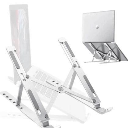 Imagem de Base Suporte Para Notebook Metal Ajustável Premium Cor Prata