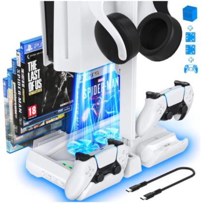 Imagem de Base Suporte para PS5 com Refrigeração e Carregador de Controles