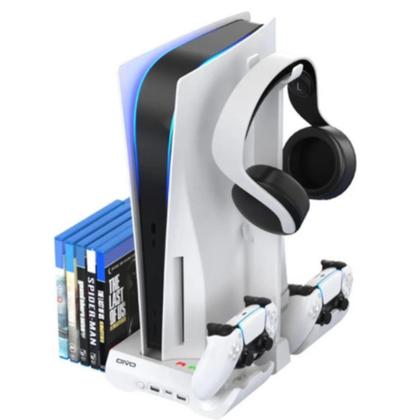 Imagem de Base Suporte para PS5 com Refrigeração e Carregador de Controles