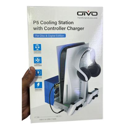 Imagem de Base Suporte para PS5 com Refrigeração e Carregador de Controles