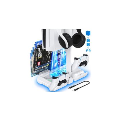 Imagem de Base Suporte Refrigeração Oivo Ps5 Com Estação De Carregador