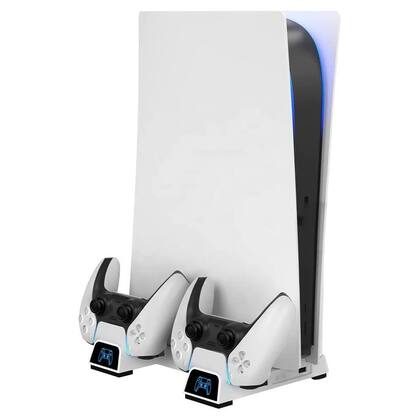 Base Suporte Vertical Ps 5 Multifuncional Cooler Carregador