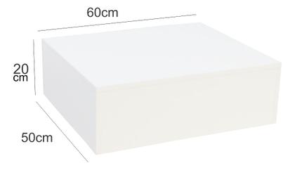 Imagem de Base Tablado Para Manequim Vitrine G20 Expositor 20cm Branco Cód.420