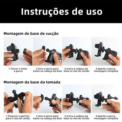Imagem de Base Veicular Cj 02 Com Travamento Automático E Ajuste Universal Presente De Natal