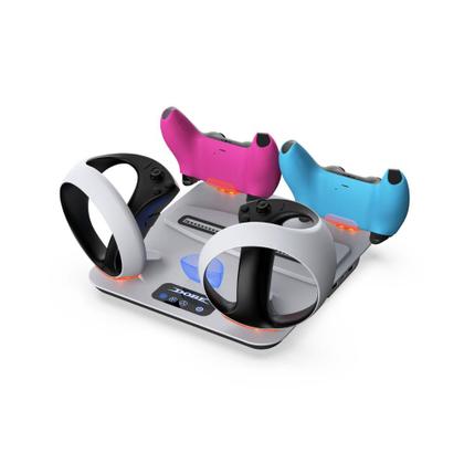 Imagem de Base Vertical Para Ps5 e Ps5 Slim VR2 Refrigeração Horizontal Controladores Dock TP5-3550