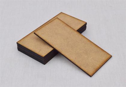 Imagem de Bases em miniatura de MDF de 50 mm x 100 mm x 8 WWS para figuras modelo