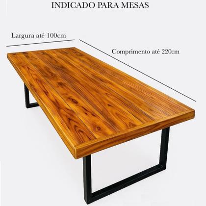 Imagem de Bases Retangulares De Mesa Estilo Ind.75X60Cm Kit 2Un-Preto
