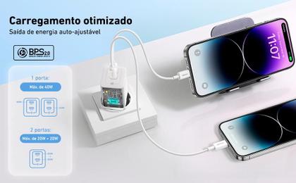 Imagem de Baseus Carregador Turbo Gan5 Pro compatível com Notebooks USBC USBC 40w