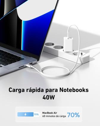 Imagem de Baseus Carregador Turbo Gan5 Pro compatível com Notebooks USBC USBC 40w