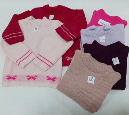 Imagem de Básica De Lã Blusa Bebê Menina Inverno Infantil Várias Cores