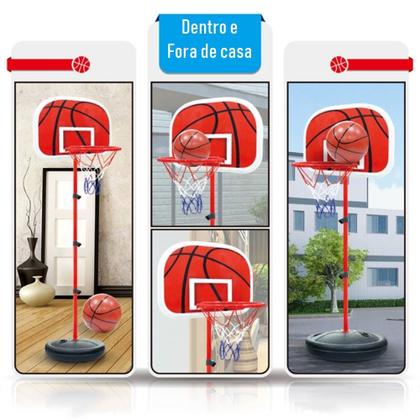 Imagem de Basquete Radical Tabela Ajustável Até 202cm Kit Completo - Dm Toys