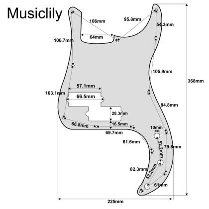 Imagem de Bass Pickguard Musicily para Fender Precision Bass de 4 cordas
