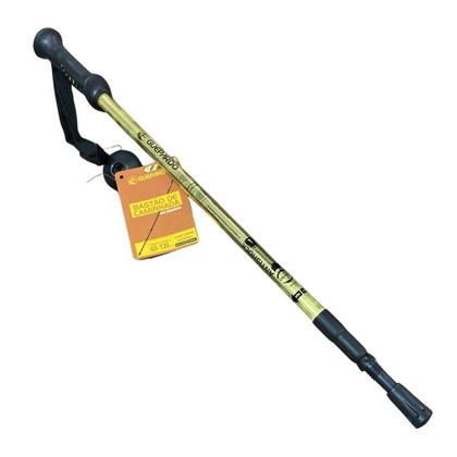 Imagem de Bastão De Caminhada Trekking Alumínio Anti Shock Ajustável Para Trilha Guepardo Amarelo