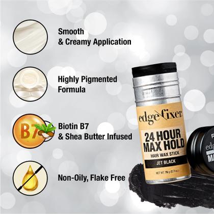 Imagem de Bastão de cera para cabelo vermelho da Kiss 24HR Max Hold Edge Control 80 ml