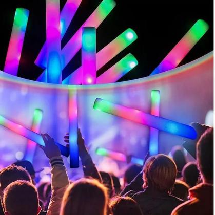 Imagem de Bastão de Espuma com Led para Festa 40 CM bateria Colorido