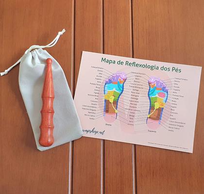 Imagem de Bastão de Madeira Massagem Reflexologia Podal