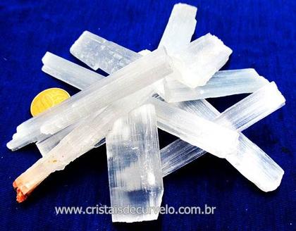 Imagem de Bastão de Selenita Natural Pequeno 4 a 6 cm - Classe A - Cristal Bruto