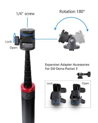 Imagem de Bastão de selfie com tripé Leenconghui 205 cm para DJI Osmo Pocket 3
