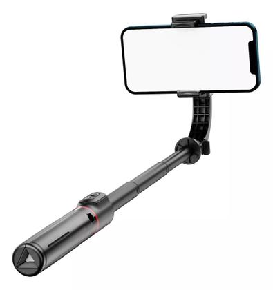 Imagem de Bastão estabilizador automático câmera celular extensão de selfie com luz de led e rastreamento facial bluetooth 