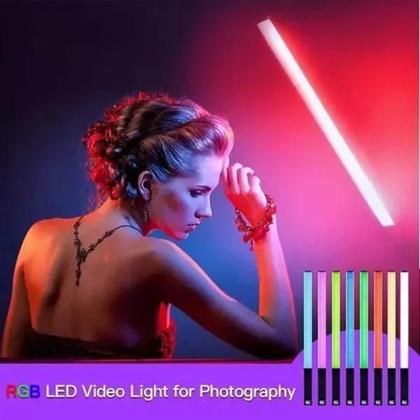 Imagem de Bastão Led Rgb Luxceo Q508 Profissional Com Controle Remoto Cor Da Estrutura Preto 110v 220v
