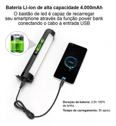 Imagem de Bastão Luz De Led 6w P200 Rgb + Tripé Mts + Mini Ball Head