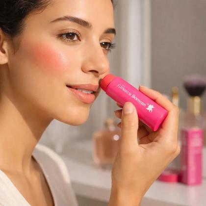 Imagem de Bastão Multiuso 3 em 1 Rebecca Bonbon Blush Batom Sombra Facial Cremoso Maquiagem Prática Portátil