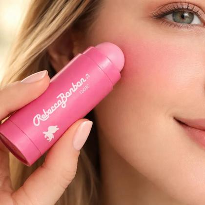 Imagem de Bastão Multiuso 3 em 1 Rebecca Bonbon Blush Batom Sombra Facial Cremoso Maquiagem Prática Portátil