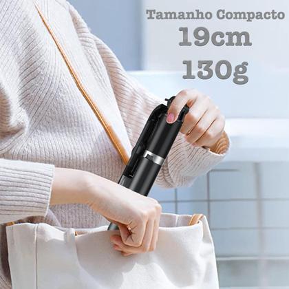Imagem de Bastão Pau Selfie Tripé Controle Bluetooth C/ Luz Led 70cm