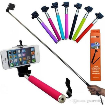 Imagem de Bastão Self Pau De Selfie Monopod Com Controle Bluetooth