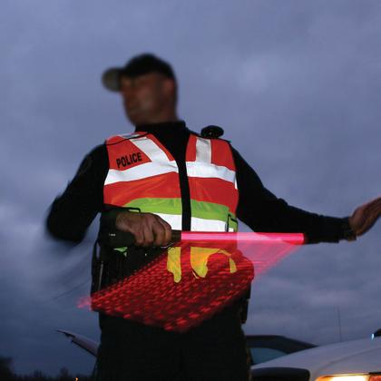 Imagem de Bastao sinalizador Grande led fluorescente lanterna sinal emergencia Transito Guarda Estacionamento