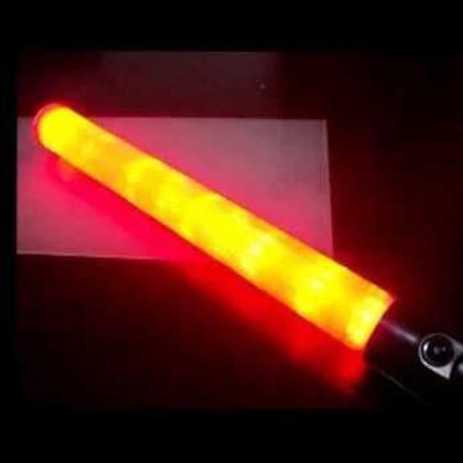 Imagem de Bastao Sinalizador Kit 34 Unidades Fluorescente Transito Manobrista Obra Estrada Rua Aeroporto